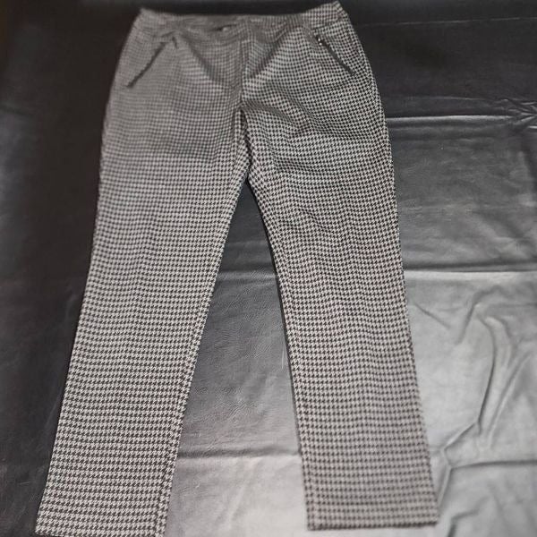 J McLaughlin Womens Black Gray Houndstooth Stretch Dress Pants 12