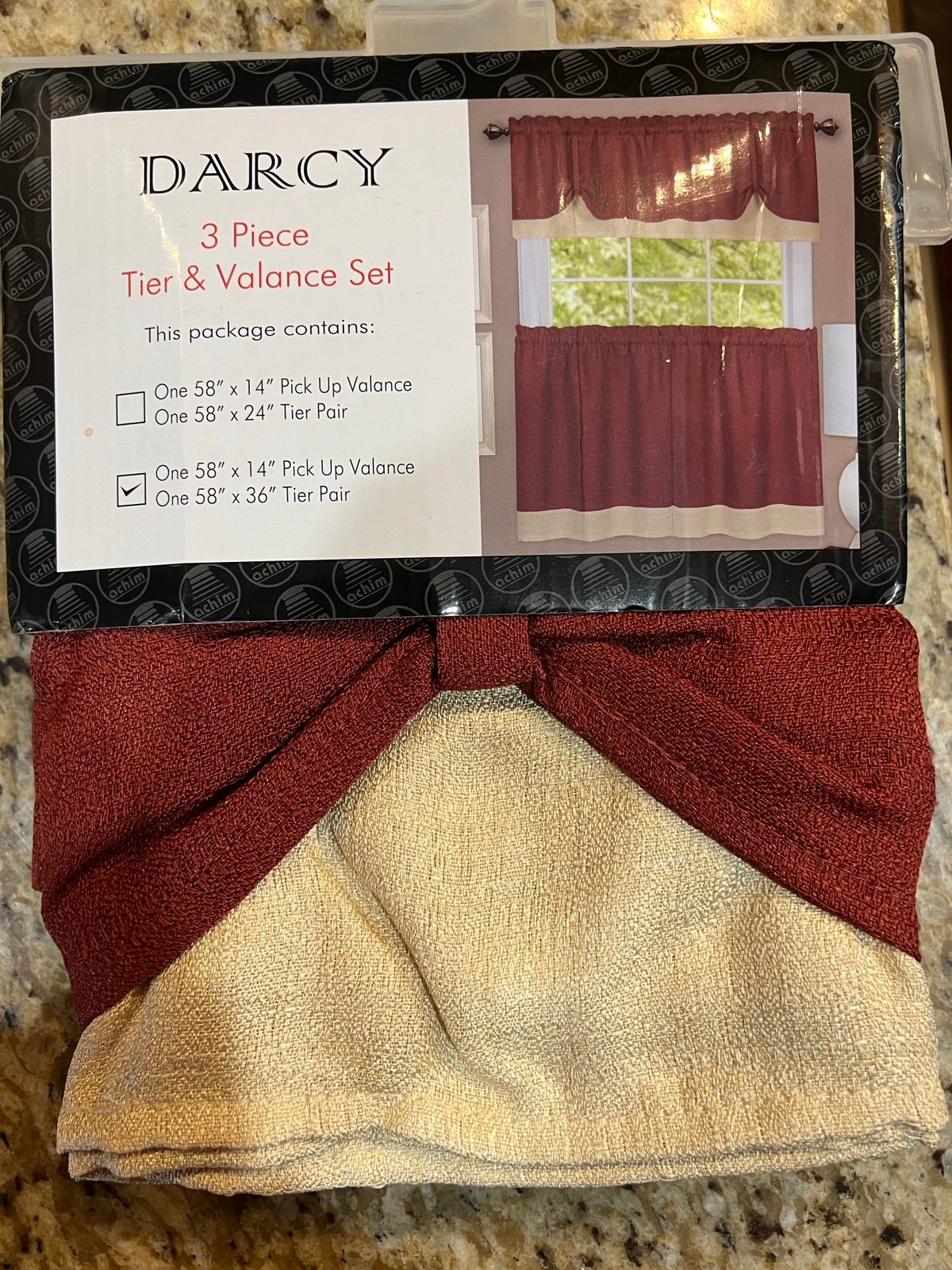 Darcy 3 Piece Tier and Valance Set x2