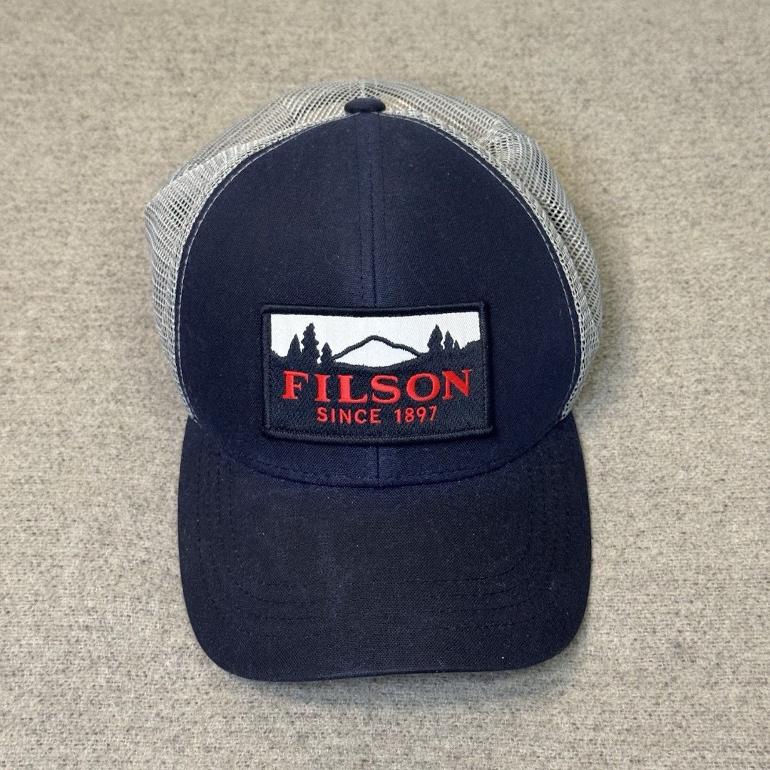 CC Filson Hat Mens Baseball Cap Navy Gray Adjustable Outdoors Adventure Travel