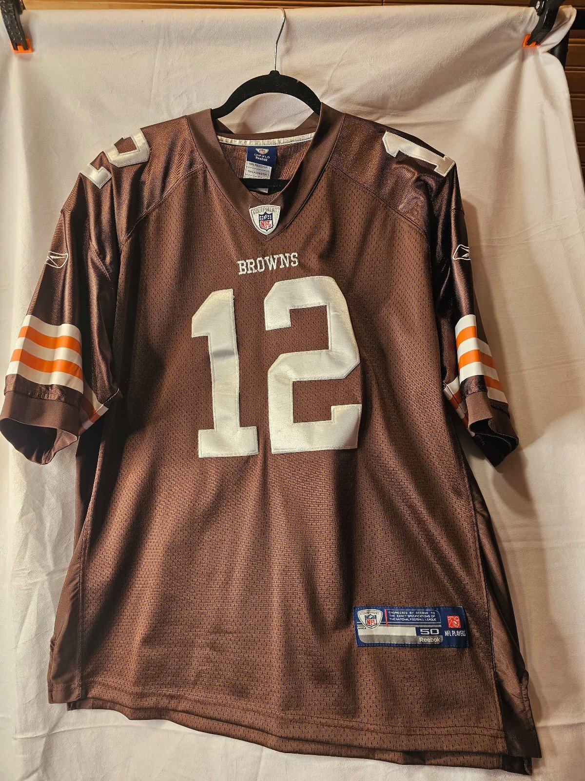 Vtg Cleveland Browns Colt Mccoy #12 Reebok NFL Mens Sz 50 Football Jersey