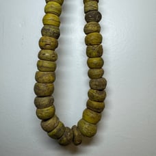 Vintage Hebron Kano trade beads yellow African Nigeria