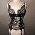 FREDERICK’S OF HOLLYWOOD LINGERIE NEW w Tags. Black Lace Teddy-Garters Sz XL