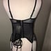 FREDERICK’S OF HOLLYWOOD LINGERIE NEW w Tags. Black Lace Teddy-Garters Sz XL