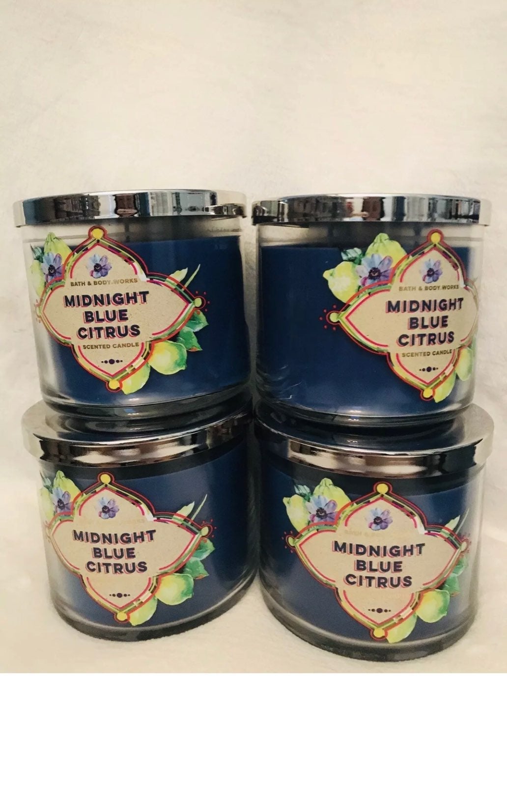 4 BBW Midnight blue Citrus Large Candle