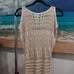 Chicos Open Weave Cold-Shoulder Cotton Sweater
