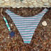 NWT New L*Space Pique Vista Dream Striped Cabana Bitsy Bikini Swim Bottom L Sun