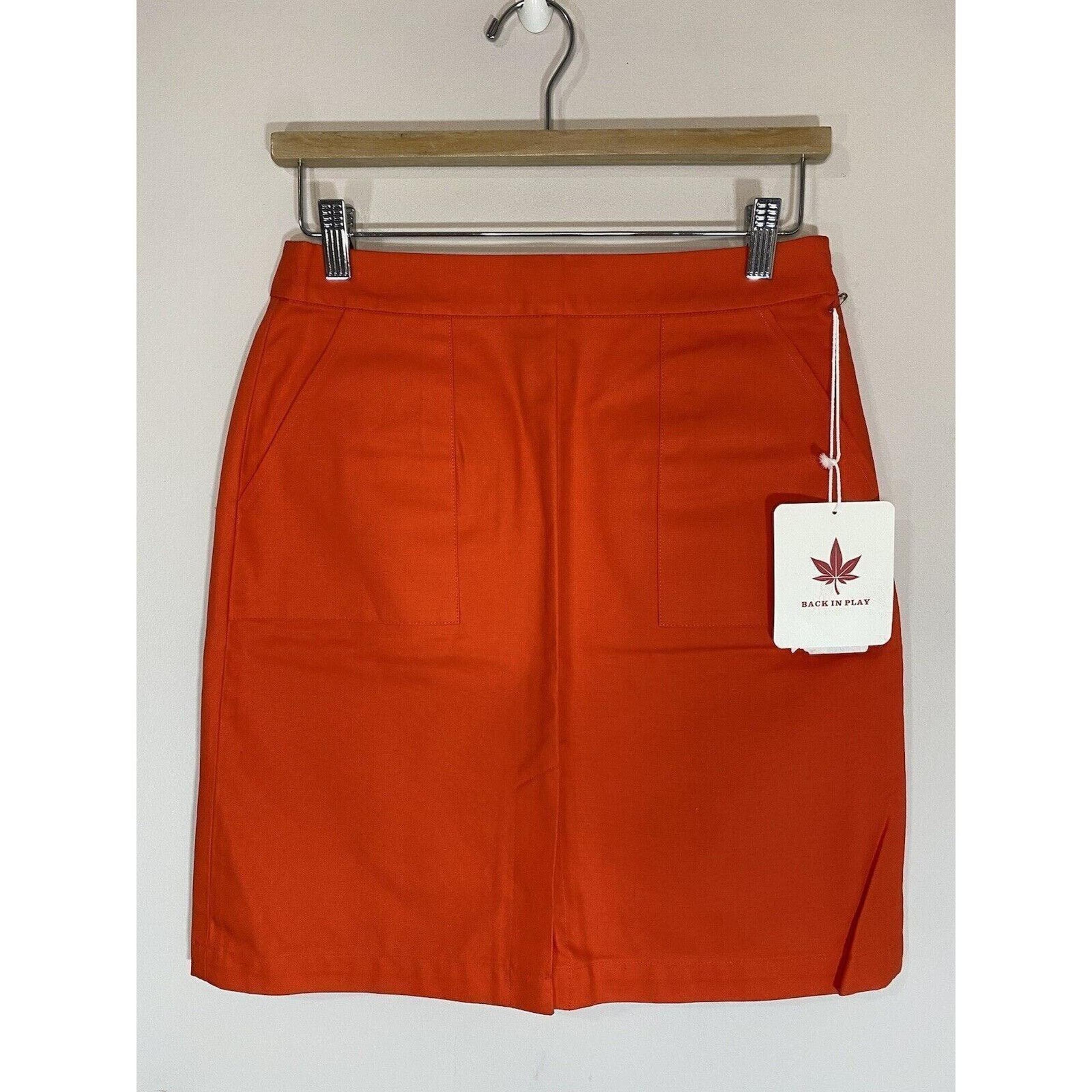 NWT BOAST Casual Orange Straight Skirt Tennis Athletic Fit Country Club Size 2