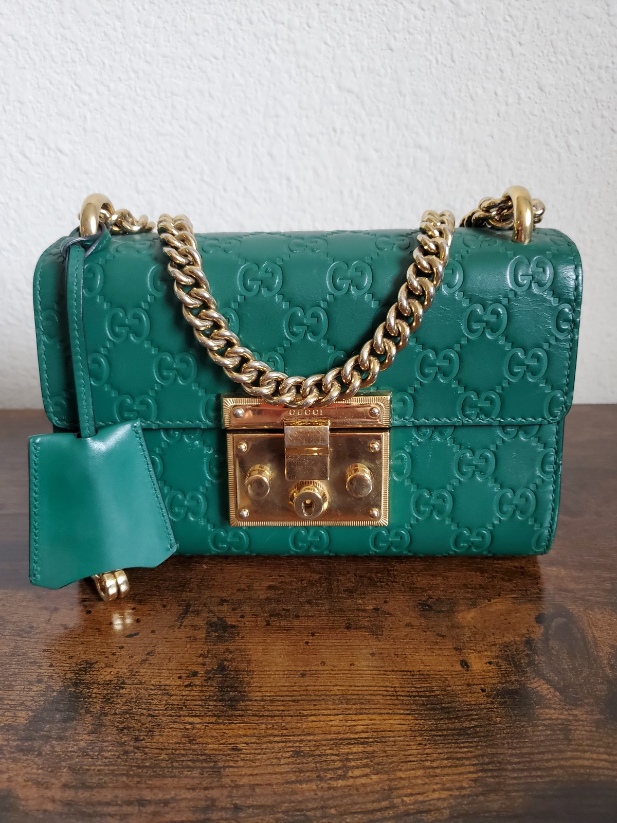Gucci GG Signature Small Padlock Shoulder Bag