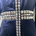 Tory Burch Navy Silk Jeweled Dress
