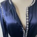 Tory Burch Navy Silk Jeweled Dress