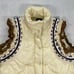 New Heyson Puffer Vest Womens Larg Ruffle Sleeve Winter quilted Padded Gilet