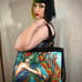 Large Shoulder Purse Fantasy Rainbow Pin Up | Mermaid