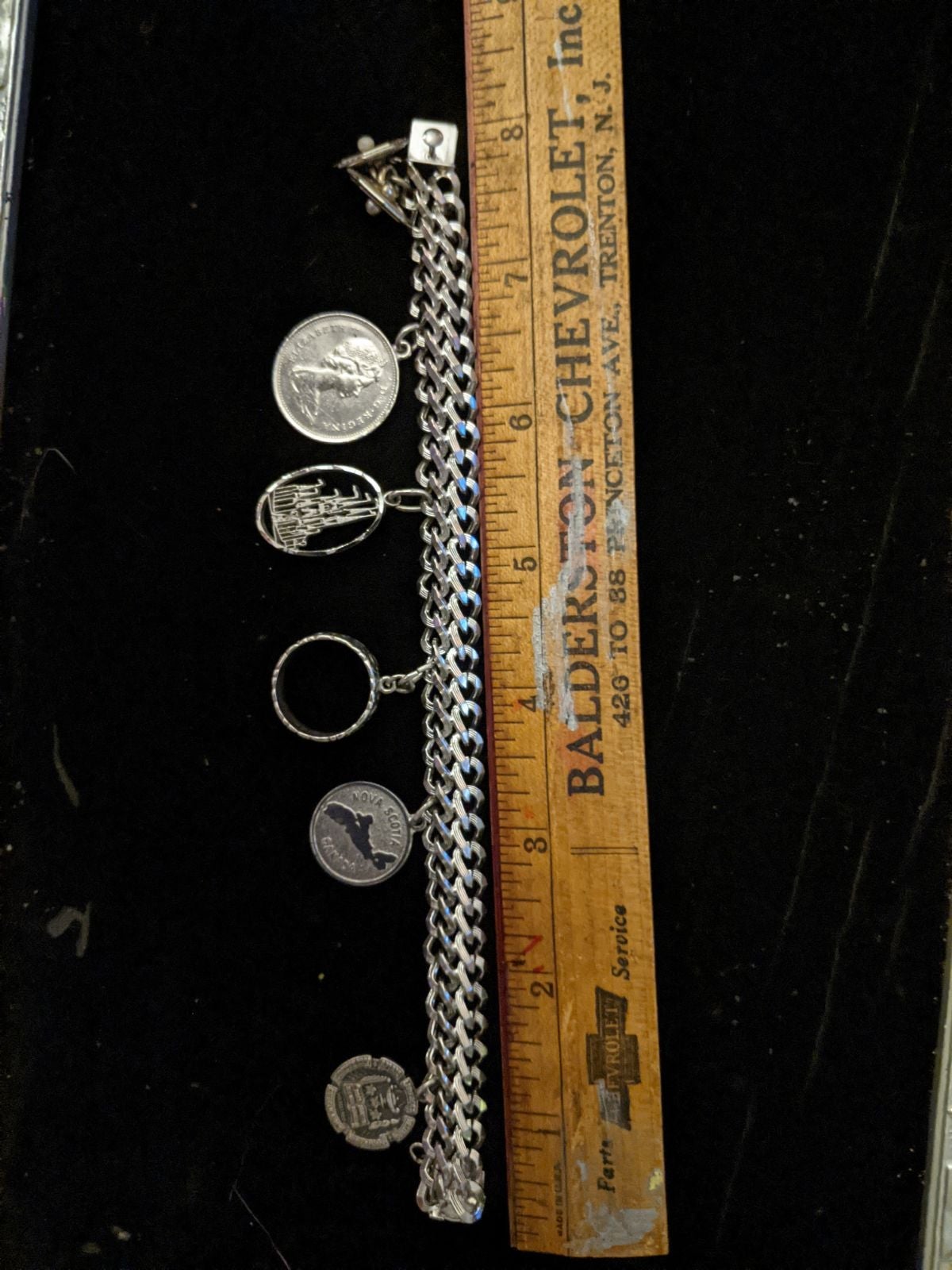 Sterling silver charm bracelet