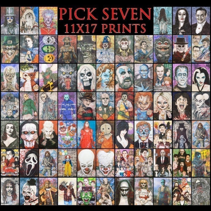 Horror Movie Art Prints Pick Any 7