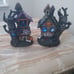 Halloween hunted houses light up