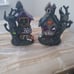 Halloween hunted houses light up