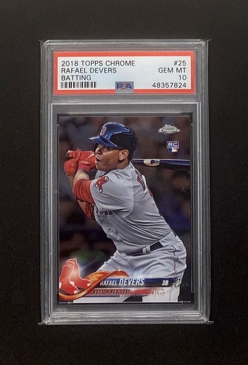 2018 Topps Chrome #25 Rafael Devers Boston Red Sox Roookie Card RC PSA 10 GEM MT