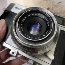Ricoh 500 35mm Camera W/ Riken Ricoh 1:2.8 4.5cm Lens RARE