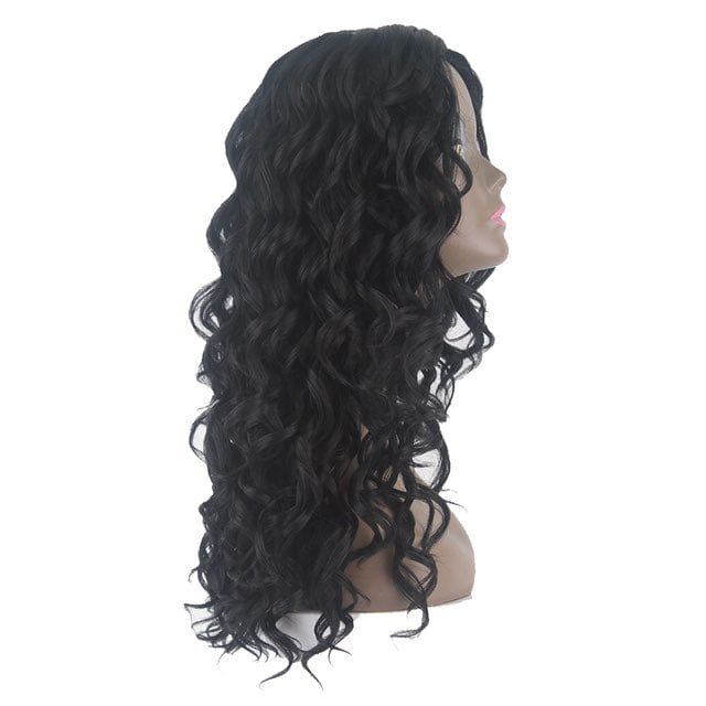 Color 1B Black Curly Wig