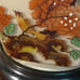 Vintage mid century Hexagonal ginger jar lamp