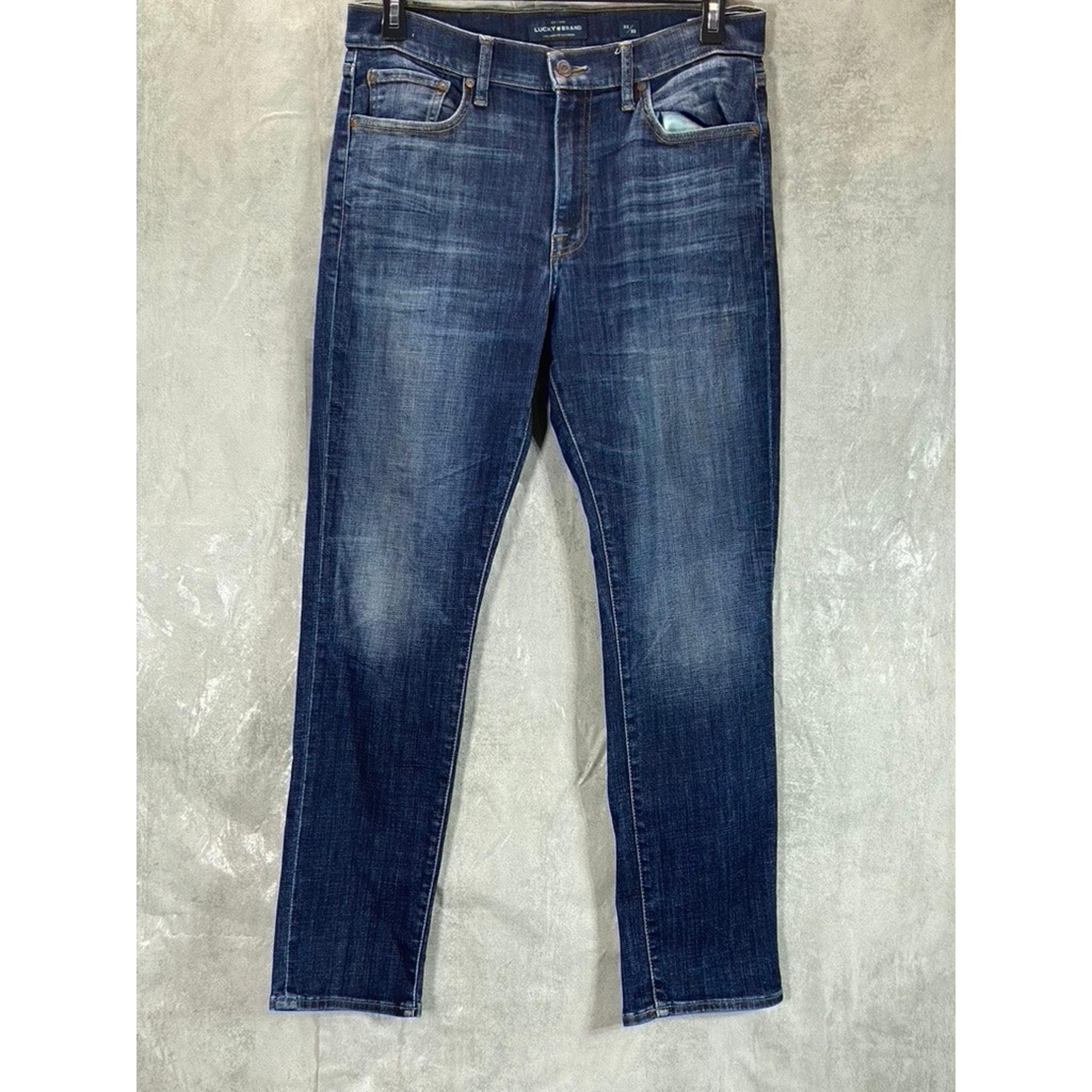 LUCKY BRAND Men's Fayette 410 Athletic-Fit Denim Slim-Leg Coolmax Jeans SZ 33X32