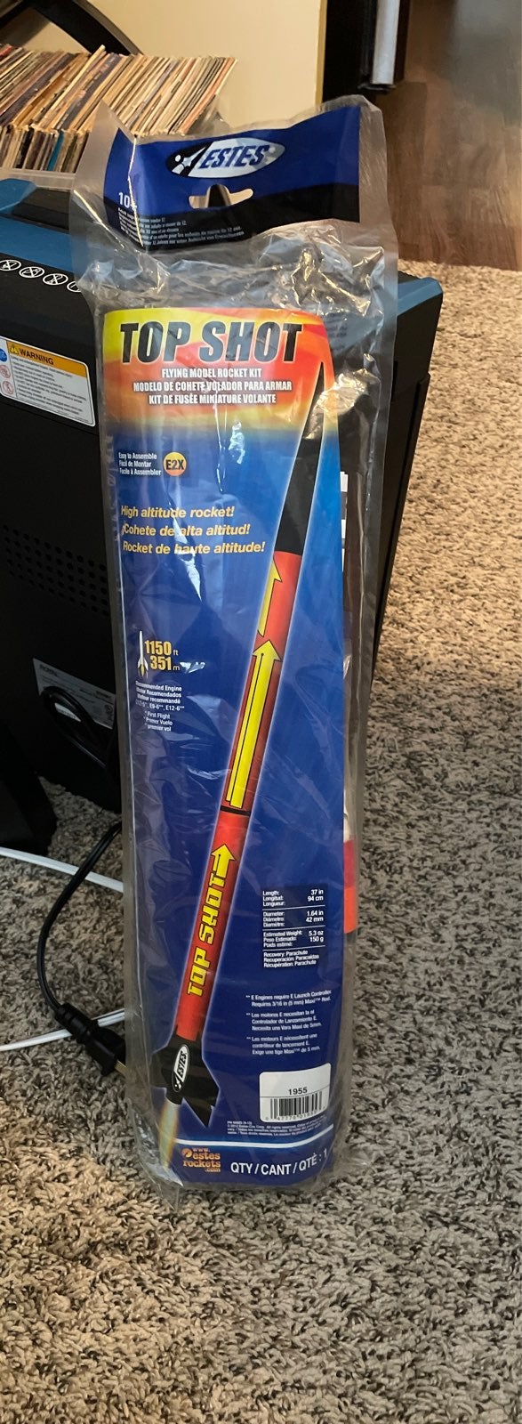 Estes model rocket (topshot)
