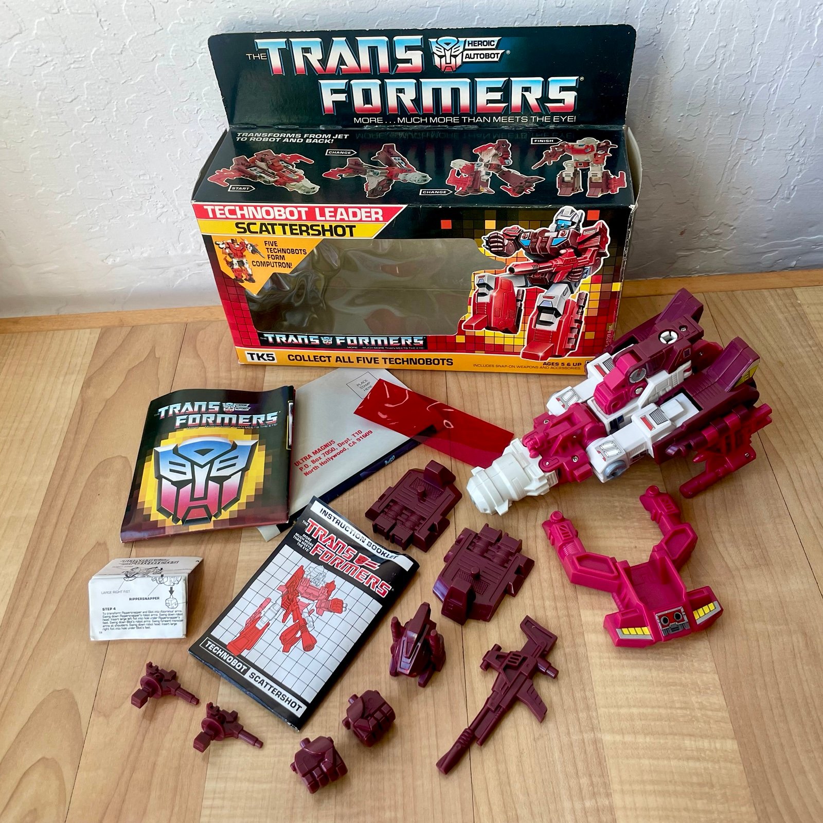 Vintage 1986 Hasbro Transformers Technobot Leader Scattershot Action Figure Toy