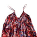Anthropologie Claire Colin Abstract Red Purple Harem Boho Flowy Jumpsuit size XS