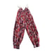 Anthropologie Claire Colin Abstract Red Purple Harem Boho Flowy Jumpsuit size XS