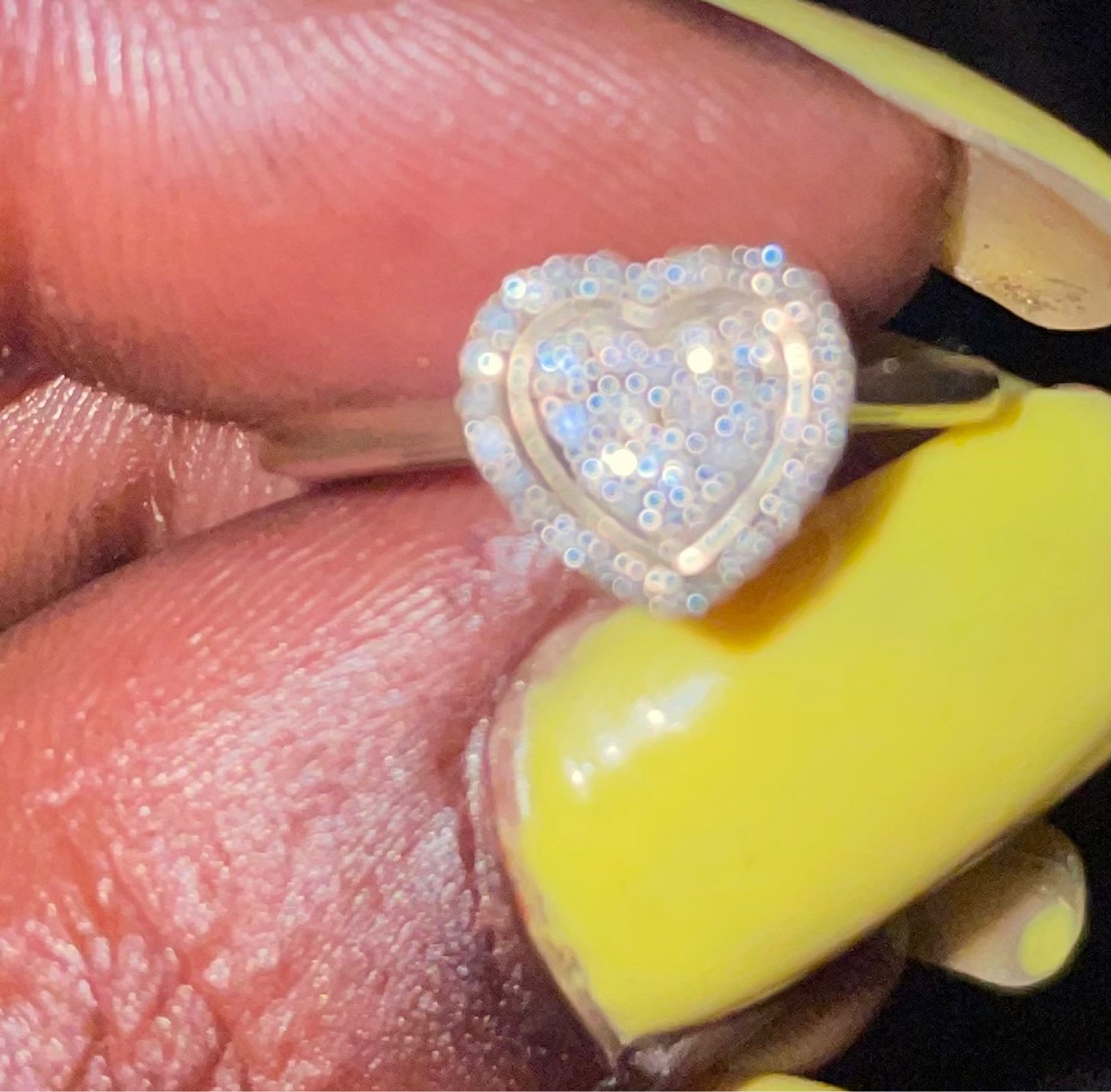 Heart Shaped Diamond Gold Ring