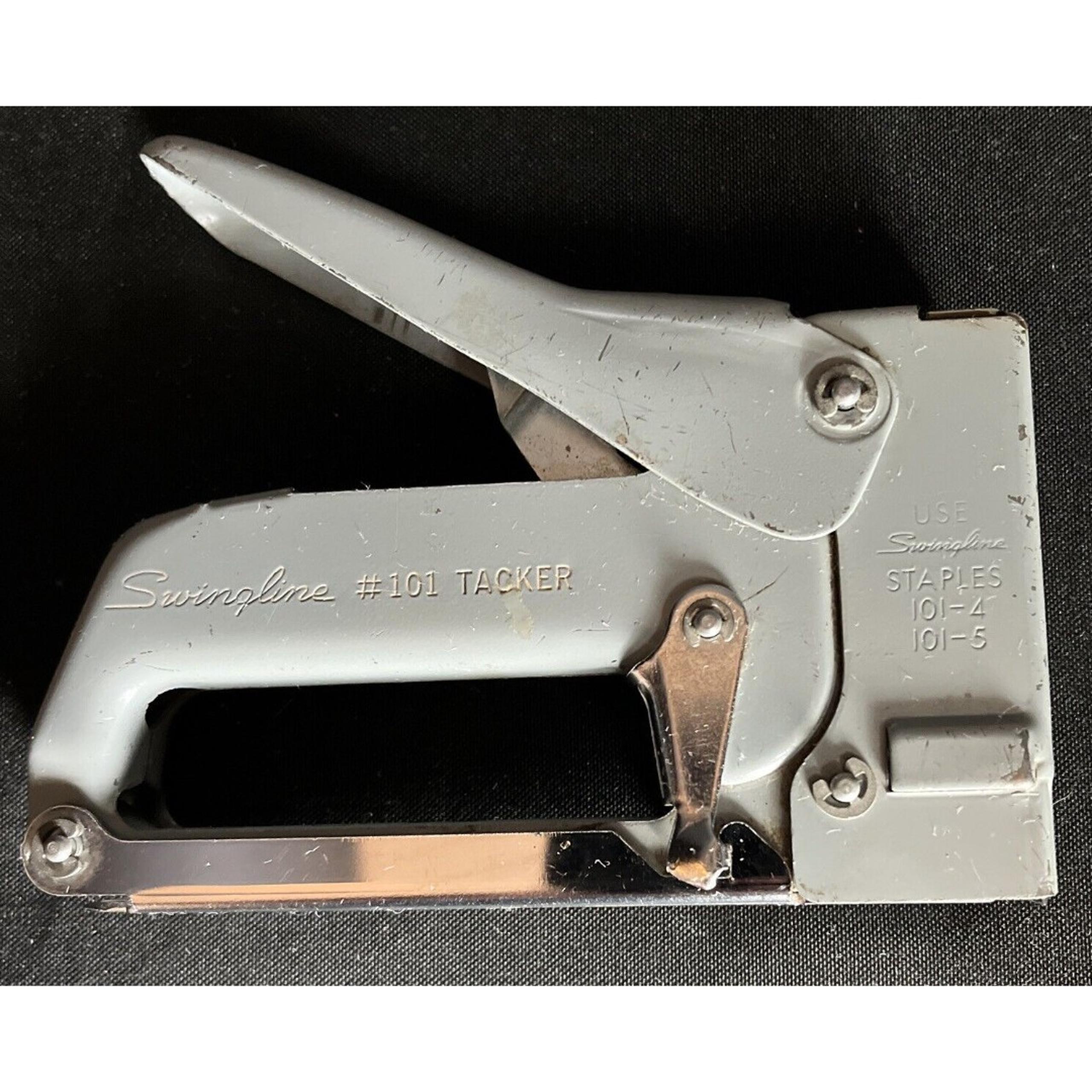 Swingline 101 Vintage Tacker Stapler industrial Gray - Working - Made in USA