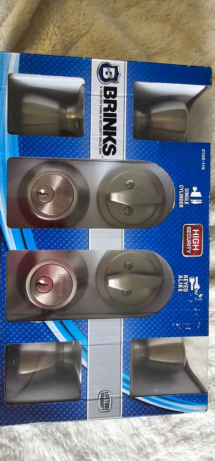 Brinks deadbolt locks dual set