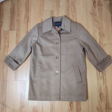 Pendleton Winter Peacoat Camel Tan Soft Wool Jacket Classic Women's Sz M