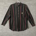 Vtg POLO Ralph Lauren Crest Crown Multicolor Striped Oxford Cotton Men Shirt L