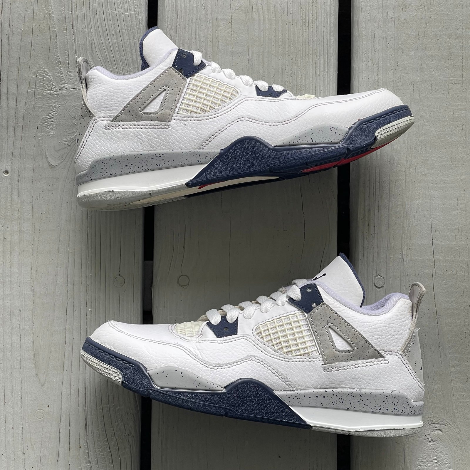 Jordan 4 Retro Midnight Navy (PS) Preschool Kids’ Size 3Y BQ7669-140 Good Cond
