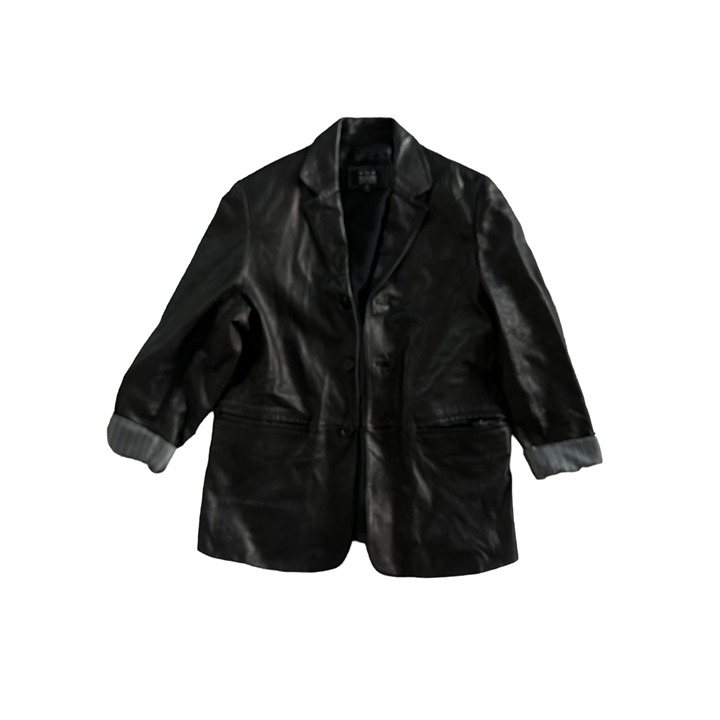 WILSONS LEATHER Men’s Black Leather Coat Size Medium