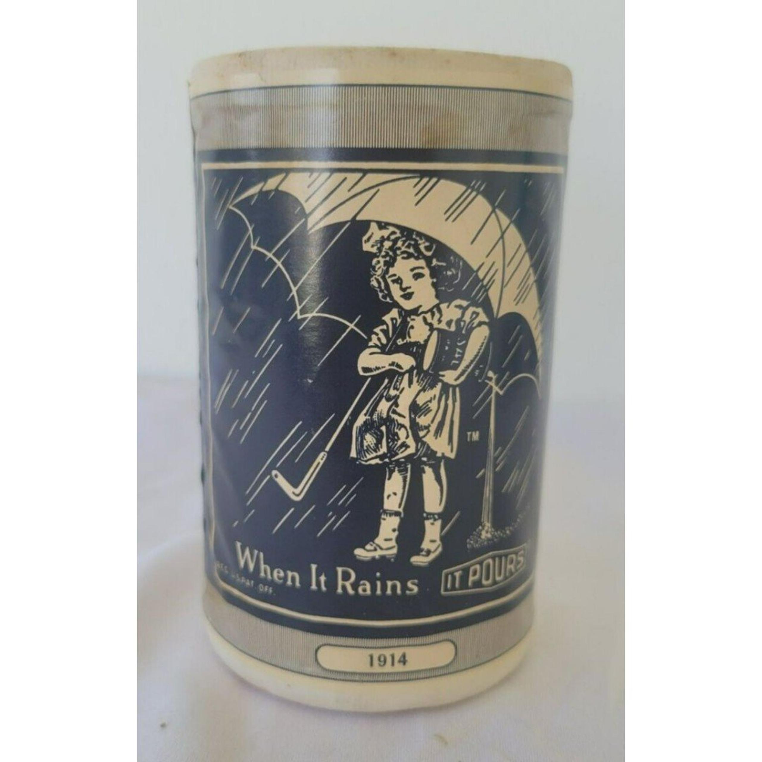 Vintage Morton Plain Salt Container 26 oz When It Rains It Pours Empty Shaker
