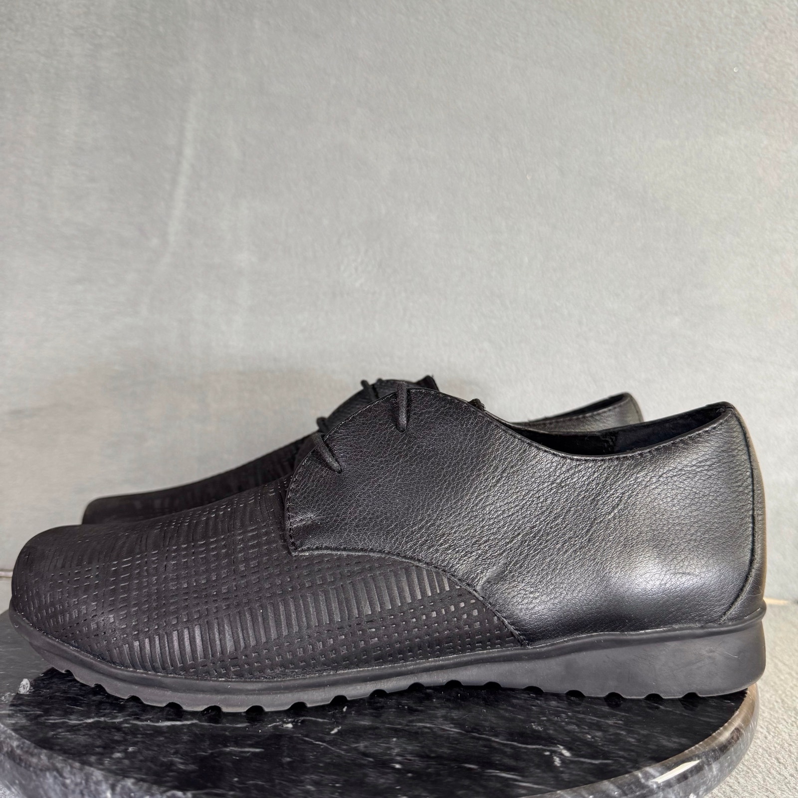 Aetrex Erin Black Leather Lace-up Comfort Shoes Women’s Size 8.5 US