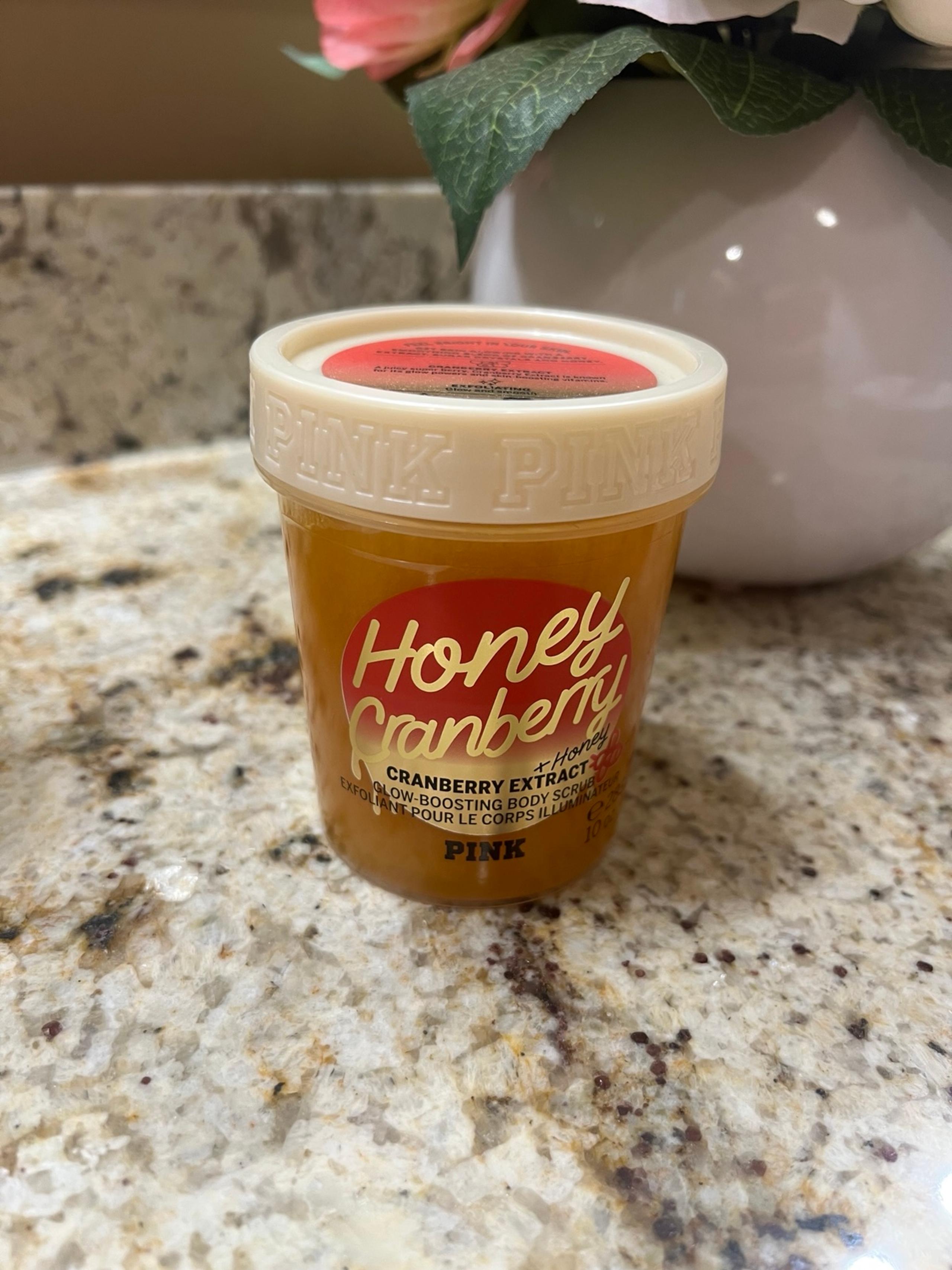 NEW Victoria's Secret PINK Honey Cranberry Smoothing Body Scrub, 10 oz