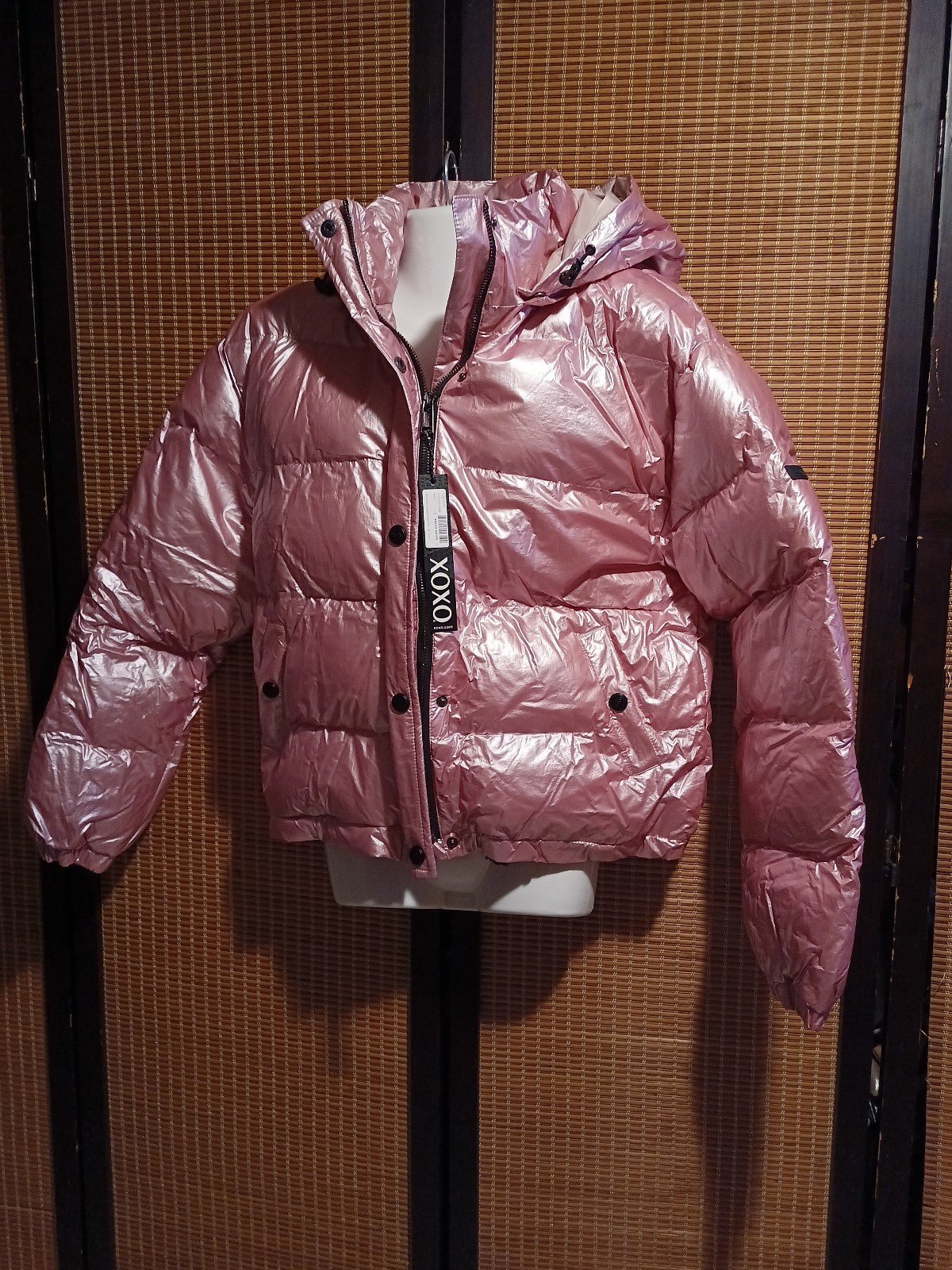 XOXO metallic pink Puffer jacket *NWT*