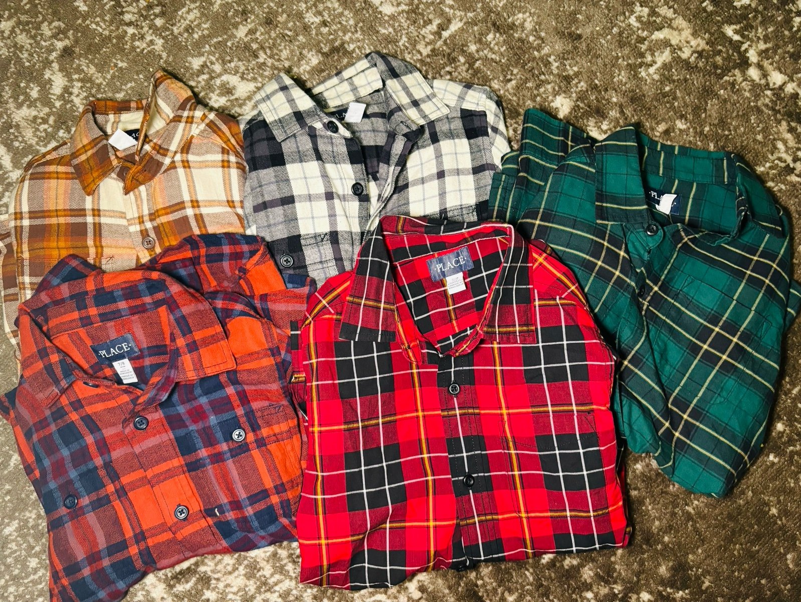 Boy button down tops/flannels size 7/8 ✨BUNDLE!✨ (5x)