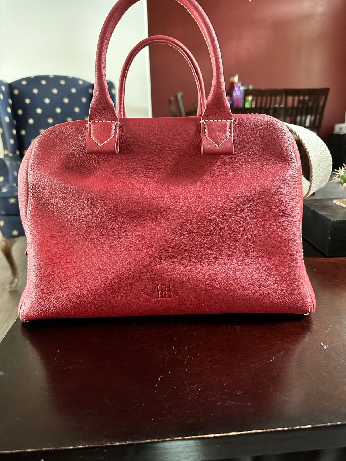 Leather bag Carolina Herrera Red in Leather - 27521118