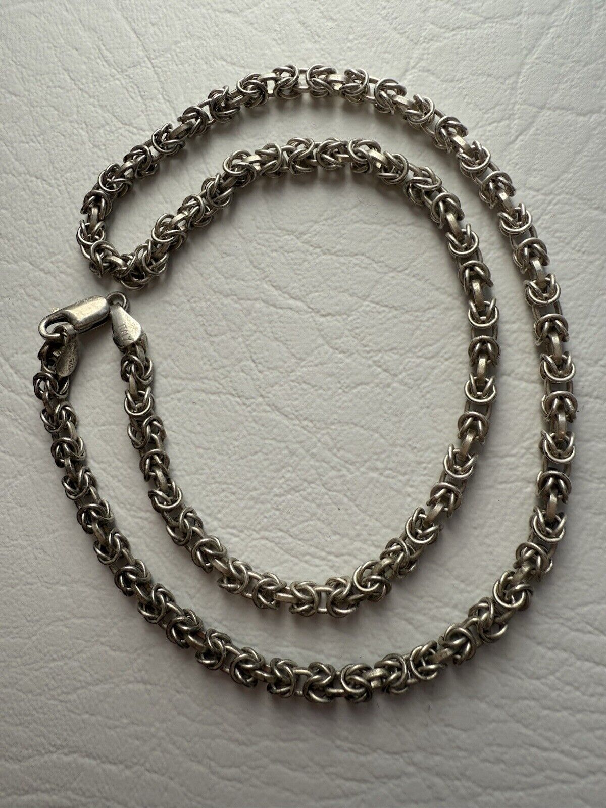 Byzantine Italy 925 Sterling Silver Chain Necklace 18”