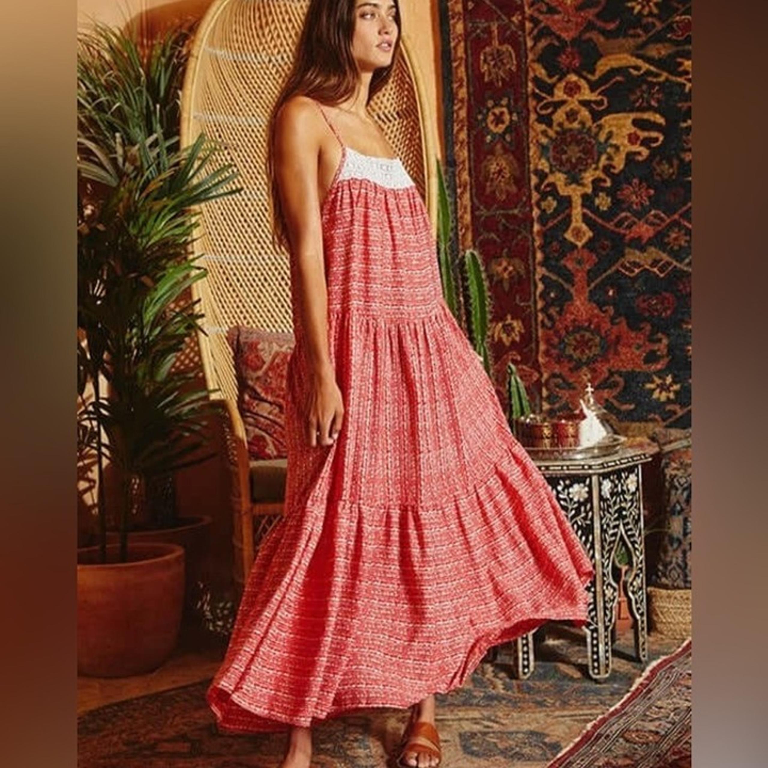 NWT - BUCKETLIST Red Maxi Dress Women's Large