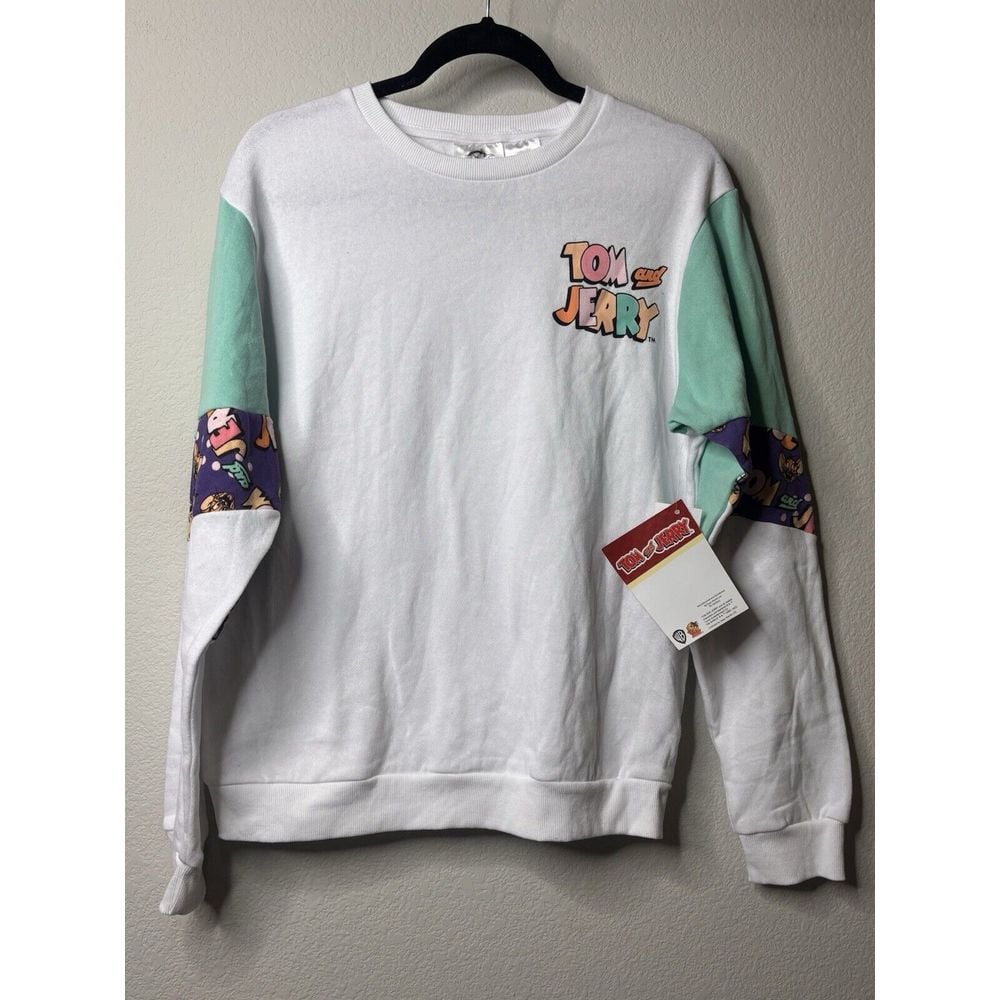 Vintage Tom & Jerry Size L Sweatshirt New With Tags Cartoon Network