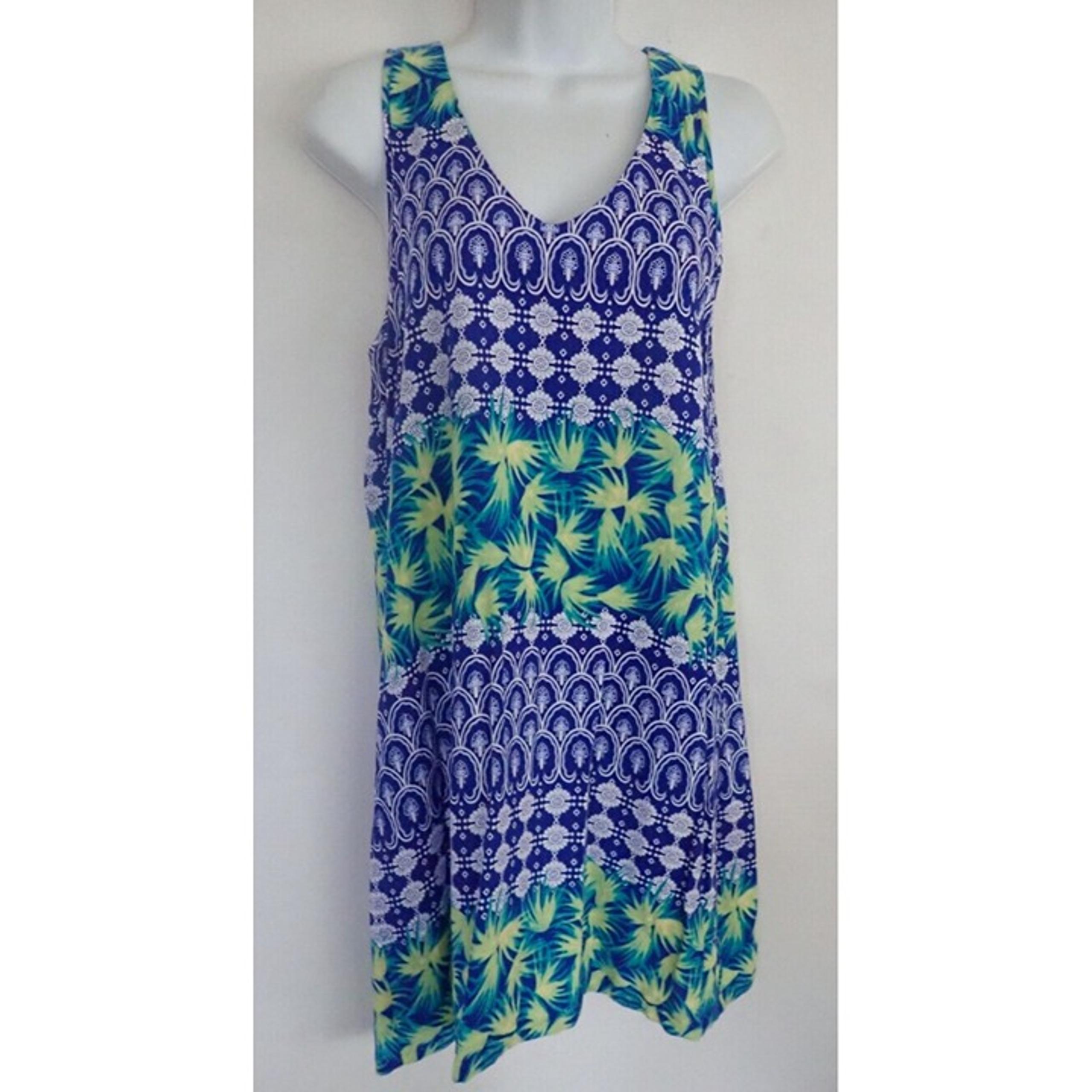 Natural Reflection Dress Women M Tropical Sleeveless Cruise Vacation Cover Up