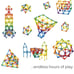 Goobi 300 Piece Construction Set With Instruction Booklet Assorted Rainbow Color