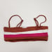 L*Space Rebel Stripe Bikini Top Brown Pink Size Small NWT