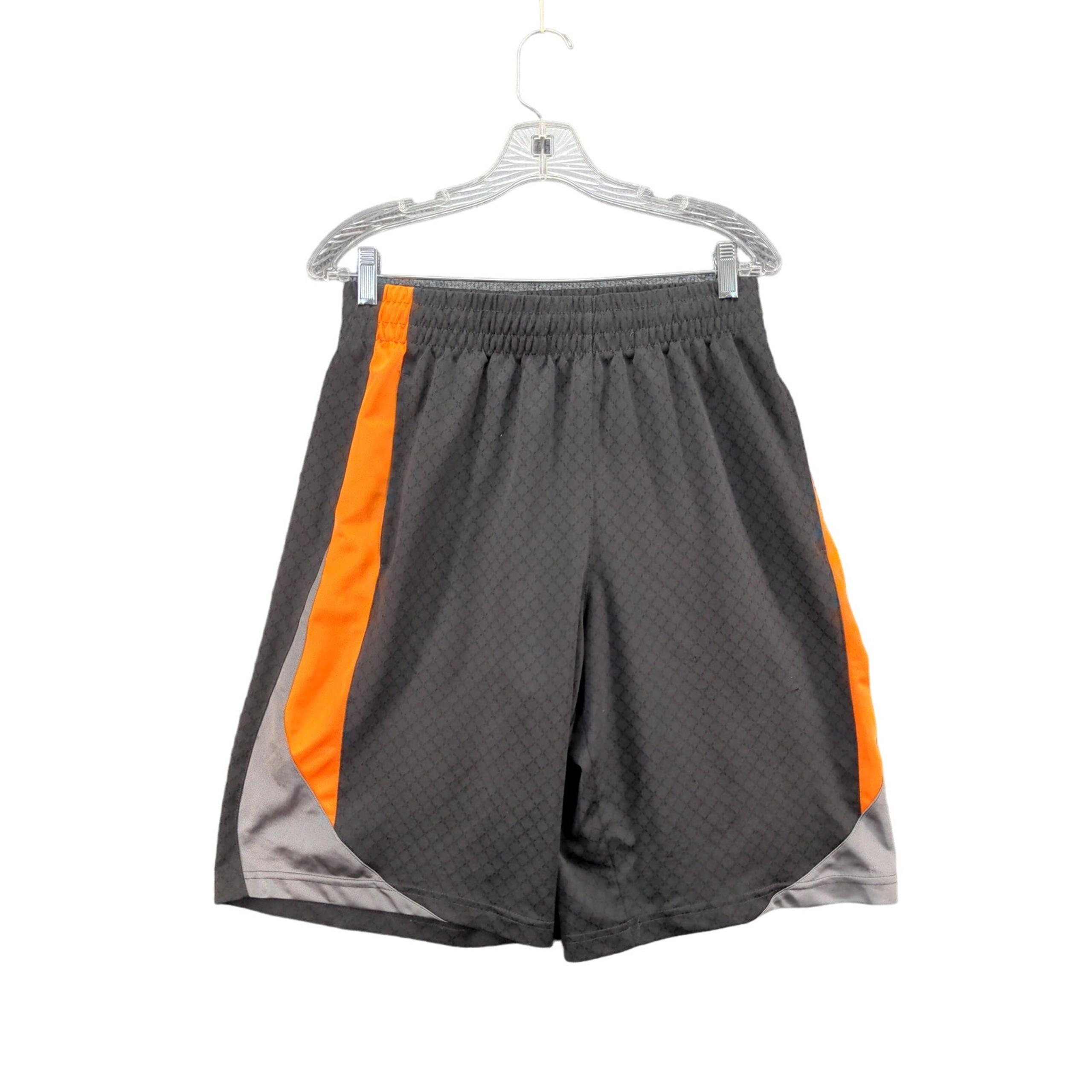 Tek Gear Basketball Athletic Shorts Size S Black & Orange Logo