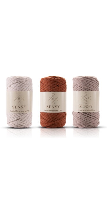 3 pack Twisted Macrame Cotton 3.5mm 213f